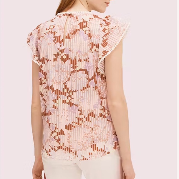KATE SPADE Exotic Bloom Burnout Top - Picture 2 of 4